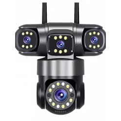 ES-5904 8mp 4 Lensli Akıllı Güvenlik Kamerası Hieasy Wifi Gece Görüş Sesli Kişi Takibi