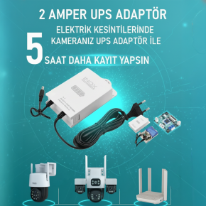 INOX-UP2 CCTV VE MODEM UPS LİTYUM BATARYALI ADAPTÖR