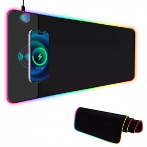 PowerMaster PM-25115 XL RGB Gaming Mouse Pad Wireless Telefon Şarj Destekli 14 Modlu