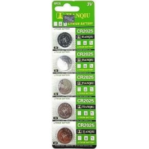 TIANQIU CR2025 3 VOLT LİTYUM PARA PİL 5Lİ PAKET