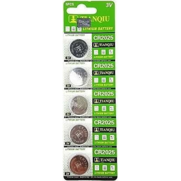 TIANQIU CR2025 3 VOLT LİTYUM PARA PİL 5Lİ PAKET